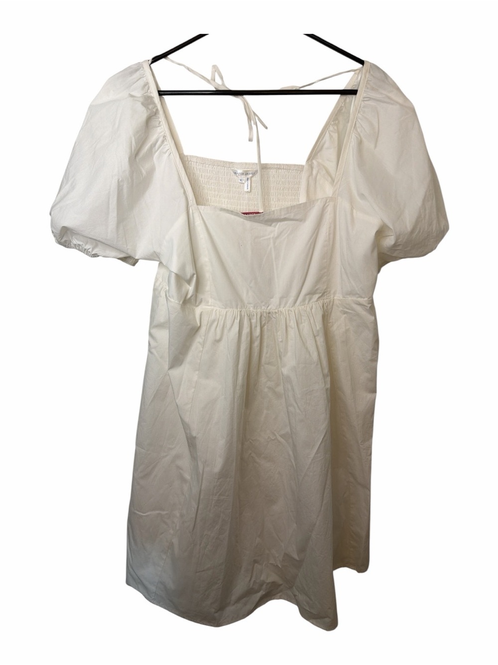 Draper James Women's White Puff Sleeve Dress 100% Cotton XL NWT
